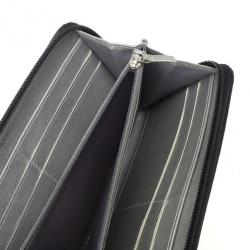 Pre Owned Chanel Black Leather Camelia Zip Wallet