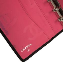 Pre Owned Chanel Black Cambon Quilted Agenda Cover
