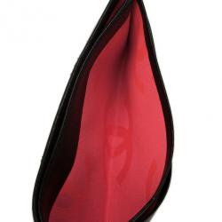 Pre Owned Chanel Black Lambskin Cambon Quilted Leather Card Holder