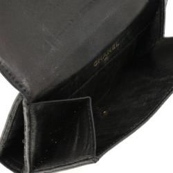 Pre Owned Chanel Black Caviar Compact CC Wallet 