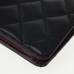 Pre Owned Chanel Quilted Lambskin L-Yen Continental Wallet