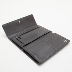 Pre Owned Chanel Black Leather CC Camelia Flap Wallet