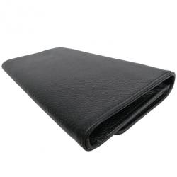 Pre Owned Chanel Black Leather 2.55 Middle Wallet