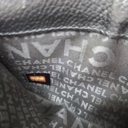 Pre Owned Chanel Black Leather 2.55 Middle Wallet