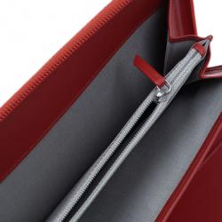 مملوكة مسبقًا Chanel Red Caviar Leather Continental Zip Around Wallet