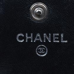 Chanel Black Patent Leather Lucky Charm Symbols Compact Wallet
