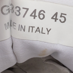 Chanel White Suede and Neoprene CC Low Top Sneakers Size 45