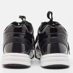 Chanel Black PVC and Leather CC Low Top Sneakers Size 43
