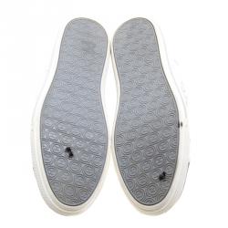 Chanel White Leather and Grey Suede Cap Toe CC  Sneakers Size 41
