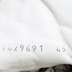 Chanel White Leather CC High Top Sneakers Size 45
