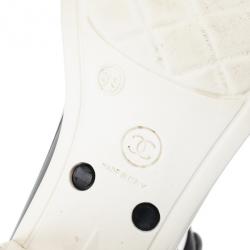 Chanel Camellia Rubber Rain Boots Size 39