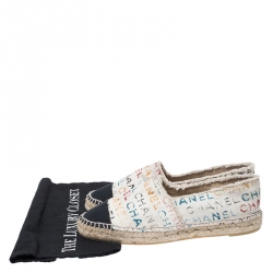 Chanel Multicolor Toile Monogram Canvas Espadrille Size 42