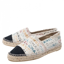Chanel Multicolor Toile Monogram Canvas Espadrille Size 42