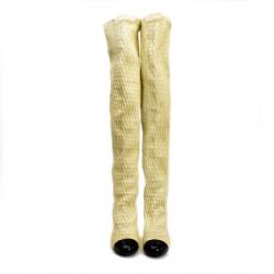 Chanel Cream Over The Knee Boots Size 38.5