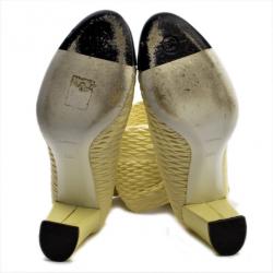 Chanel Cream Over The Knee Boots Size 38.5