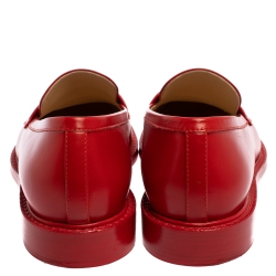 Chanel Pharrell Red Leather Slip On Loafers Size 43