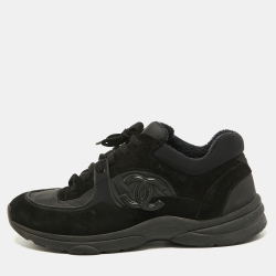 Leather low trainers Chanel Black size 43 EU in Leather - 35062889