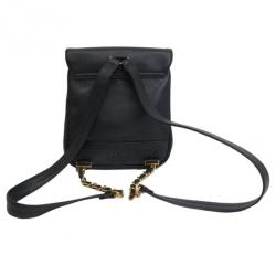 مملوكة مسبقًا Chanel Black CC Caviar Backpack