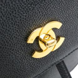 مملوكة مسبقًا Chanel Black CC Caviar Backpack