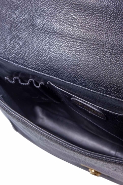 Chanel Black Caviar Leather Briefcase