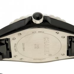 Chanel Black Ceramic J12 Men's Wristwatch 41 mm