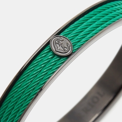 Pre Owned Charriol Forever Stainless Steel Gunmetal Tone Bracelet L