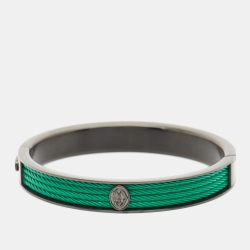 Pre Owned Charriol Forever Stainless Steel Gunmetal Tone Bracelet L