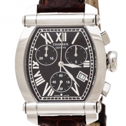 Pre Owned Charriol Brown Stainless Steel Colvmbvs 060T2 Men's Wristwatch 35 mm