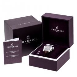 Pre Owned Charriol Brown Stainless Steel Colvmbvs 060T2 Men's Wristwatch 35 mm