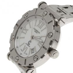 Pre Owned Charriol White Stainless Steel Rotonde Men's Wristwatch 42MM