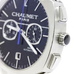 Chaumet Navy Stainless Steel Dandy Chronograph Men's Wristwatch 40MM