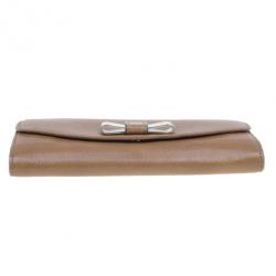 مملوكة مسبقًا Chloe Nut Leather Lily Continental Wallet