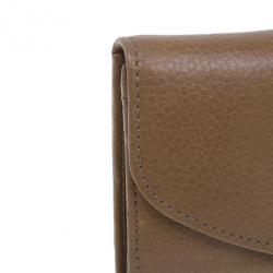 مملوكة مسبقًا Chloe Nut Leather Lily Continental Wallet