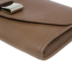 مملوكة مسبقًا Chloe Nut Leather Lily Continental Wallet