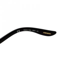Chopard Brown/Gold SCH745 Rectangular Polarized Sunglasses