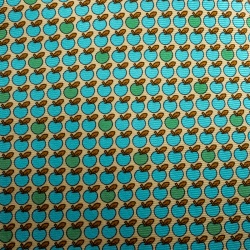 Chopard Beige and Blue Fruit Print Silk Tie