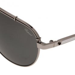 Chopard Grey and Black SCHA12M Polarized Aviators
