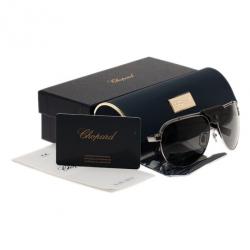Chopard Grey and Black SCHA12M Polarized Aviators