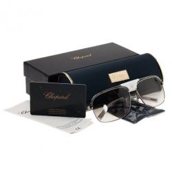 Chopard Silver and White SCHA02M Aviators