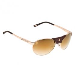 Chopard Gold and Brown SCH974 Aviators