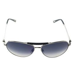 Chopard Blue/Silver SCH870S Aviator Sunglasses