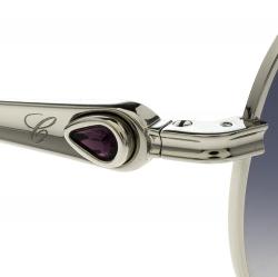 Chopard Blue/Silver SCH870S Aviator Sunglasses