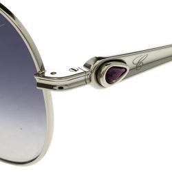Chopard Blue/Silver SCH870S Aviator Sunglasses