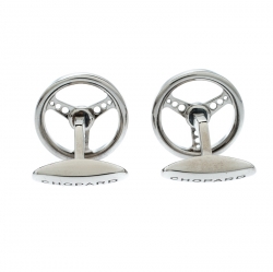 Pre Owned Chopard Stainless Steel Racing Steering Wheel Cufflinks