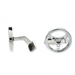 Pre Owned Chopard Stainless Steel Racing Steering Wheel Cufflinks