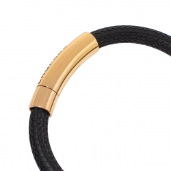 Pre Owned Chopard Mille Miglia Black Rubber Rose Gold Plated Bracelet