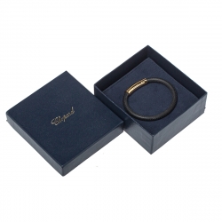 Pre Owned Chopard Mille Miglia Black Rubber Rose Gold Plated Bracelet