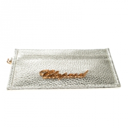 Chopard Gold Leather Happy Card Holder with Chain