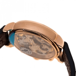 L.U. Chopard Silver White 18K Rose Gold 1963 Chronograph 16164-5001 Limited Edition 06/50 Men's Wristwatch 42 mm