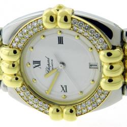 Pre Owned Chopard GSTAAD 33/8121 18k Yellow Gold & Stainless Steel Diamonds Quartz Watch